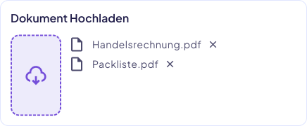 Liste der hochzuladenden Dateien